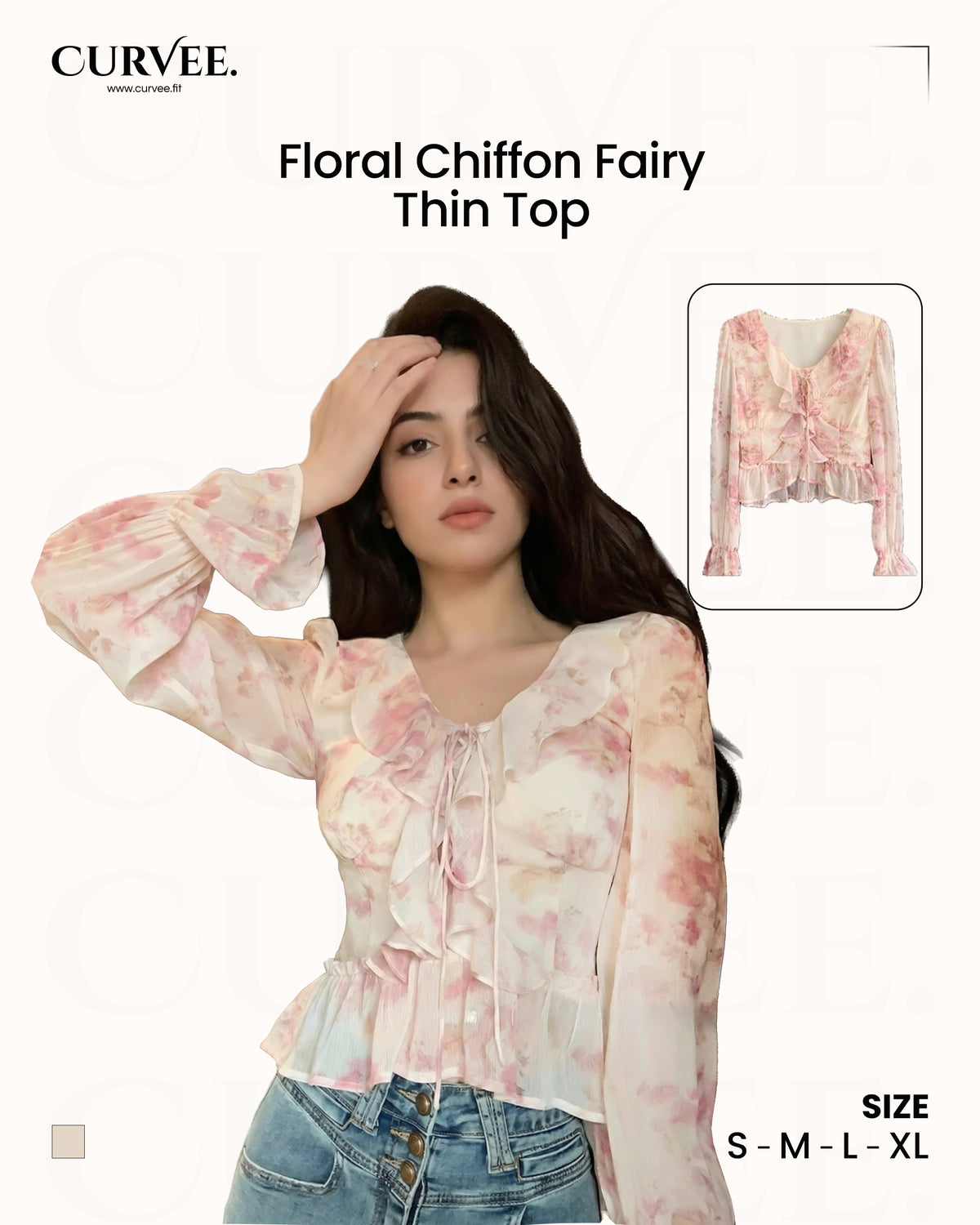 Aww! Floral Chiffon Fairy Thin Top