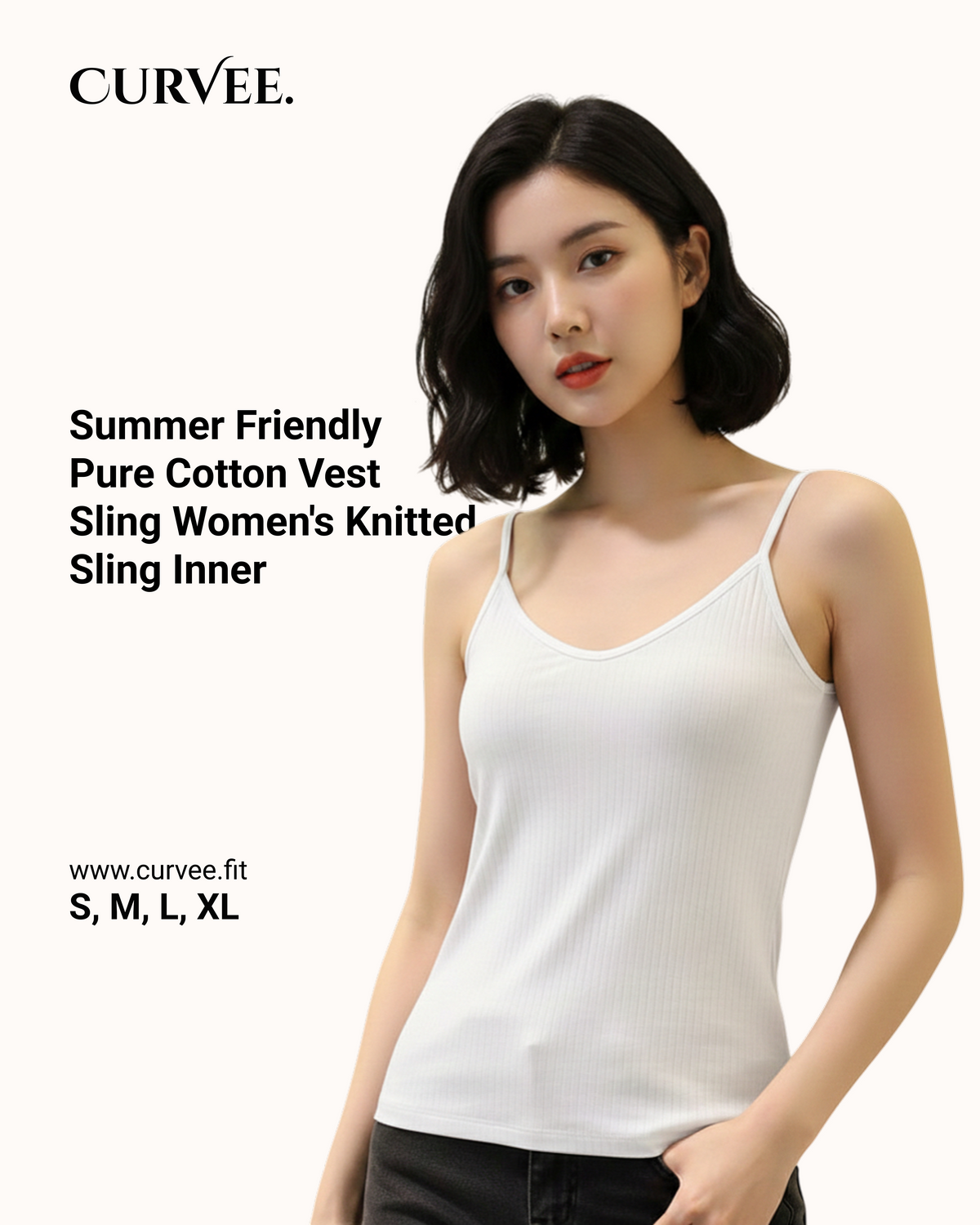 Pure Cotton Vest Sling Women's Knitted Sling Inner
