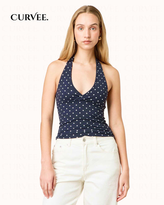 Aww! Cross-border Slim-fit Neck Top