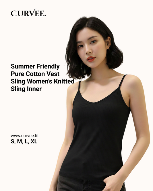 Pure Cotton Vest Sling Women's Knitted Sling Inner