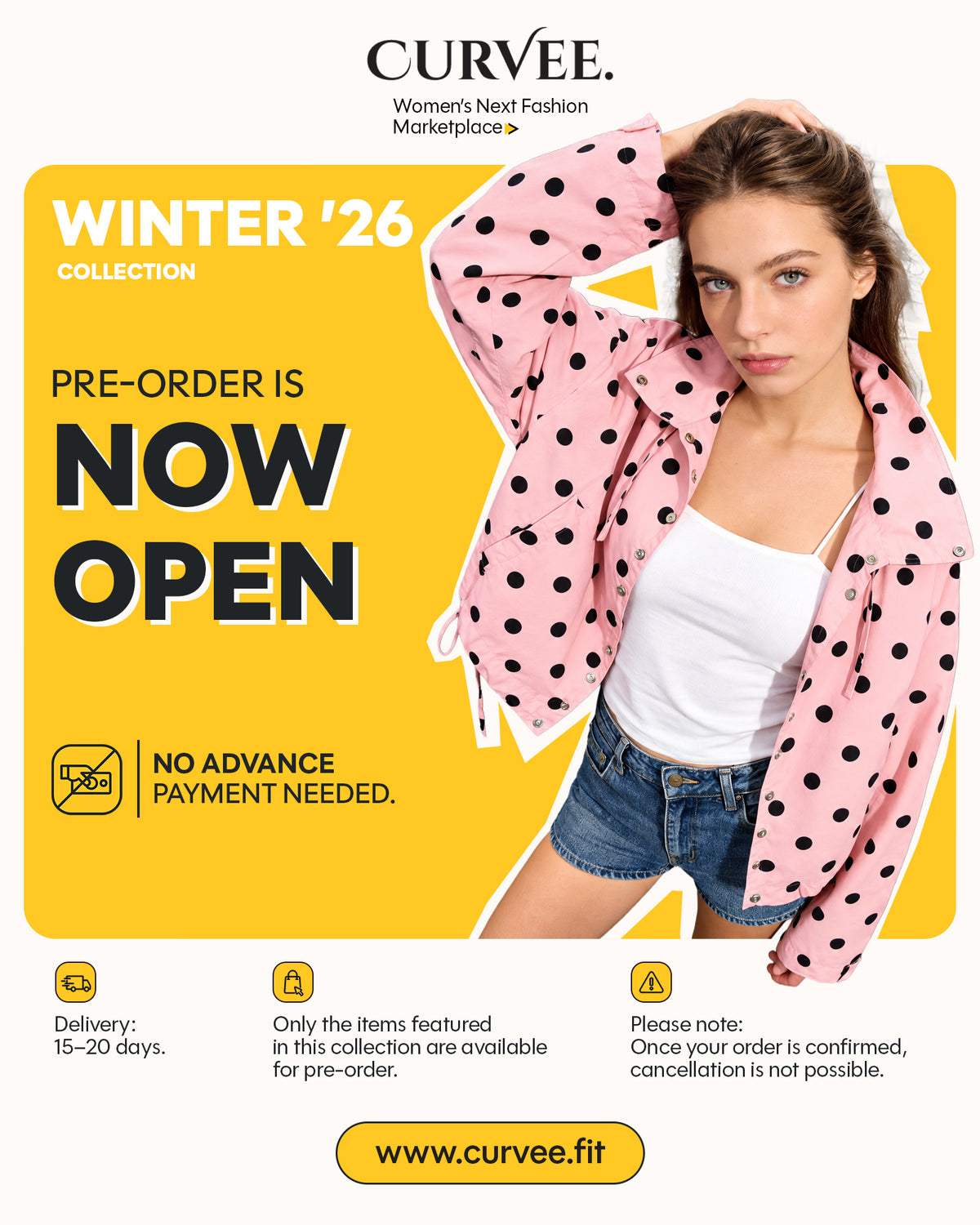 Polka Dot Tie-Up Jacket Women's Coat