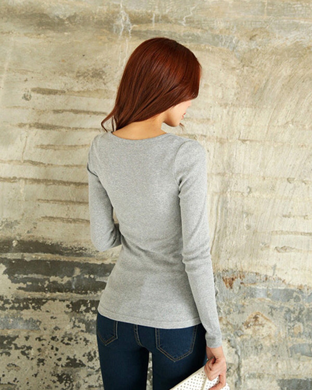 Button Ribbed T-shirt