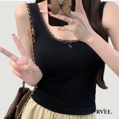 Wavy Lace Tank Top