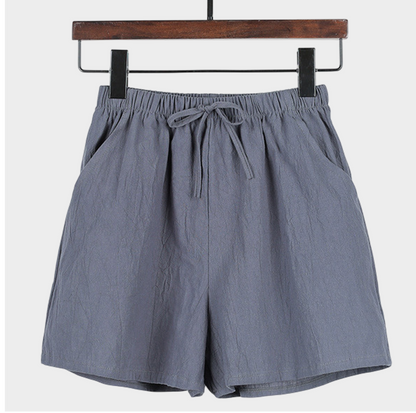 Women Shorts Loose Linen Cotton Shorts