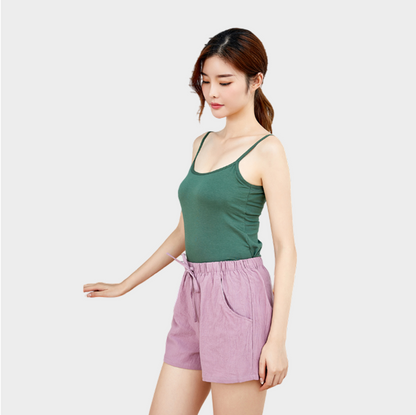 Women Shorts Loose Linen Cotton Shorts