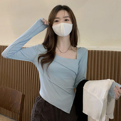 Square Neck T-Shirt Long Sleeve