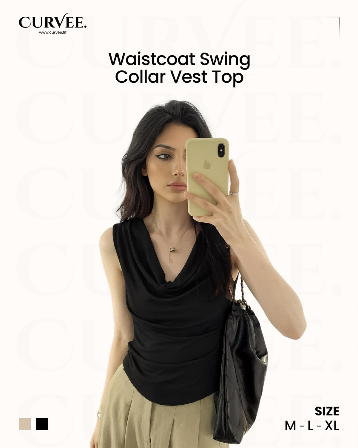 Aww! Waistcoat Swing Collar Vest Top