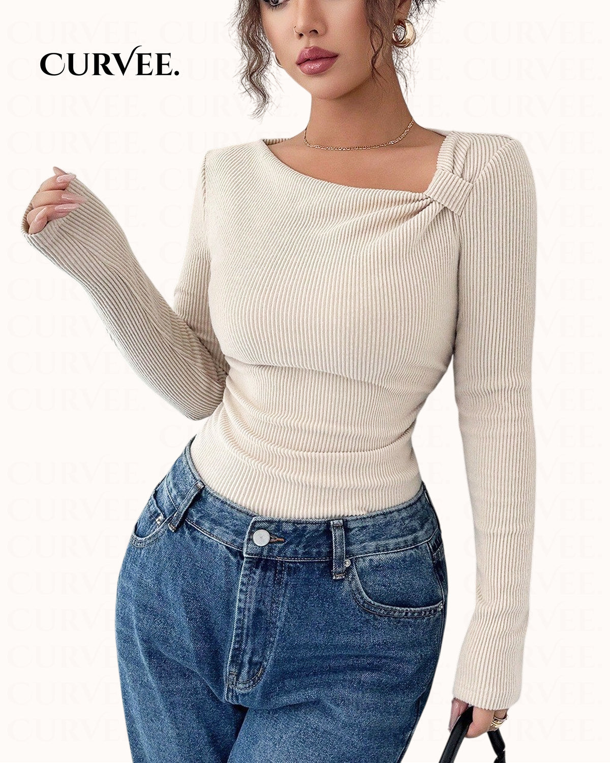 Pleated Irregular Design Top