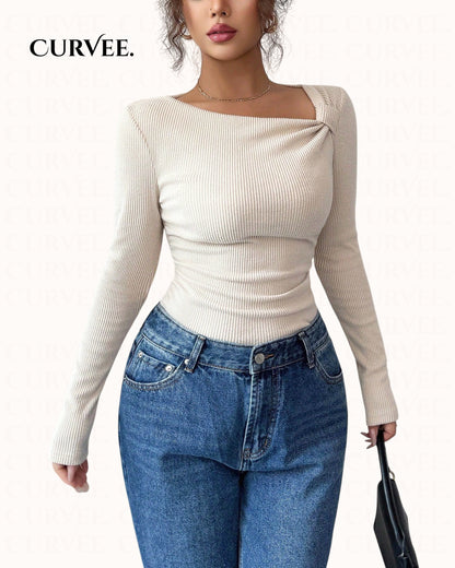 Pleated Irregular Design Top