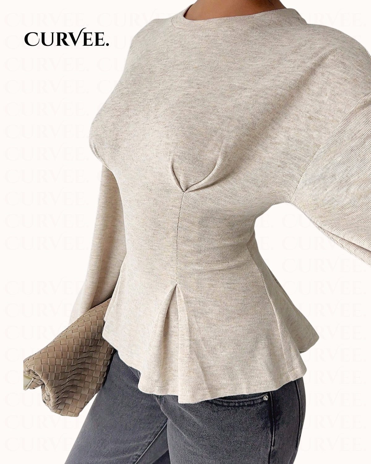 Corset-Style bell-sleeve Top